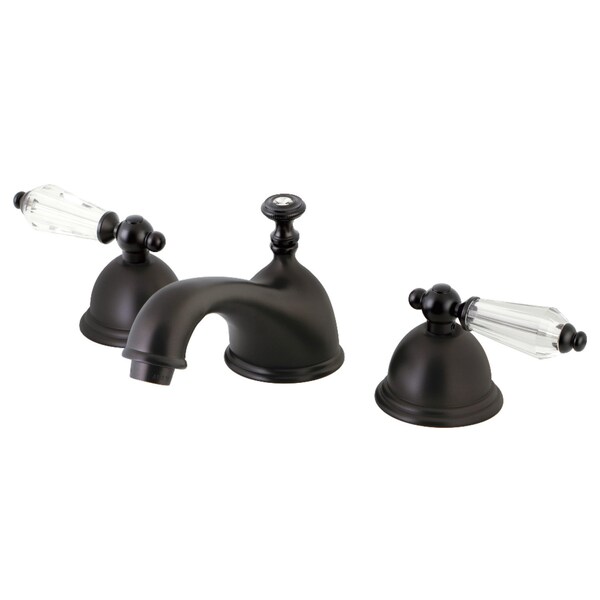 Kingston Brass KS3965WLL Wilshire Widespread Bathroom Faucet W/ Brass Pop-Up, Bronze KS3965WLL - main